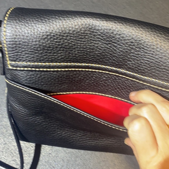 Dooney & Bourke Black Pebble Leather Crossbody GUC - Picture 7 of 13